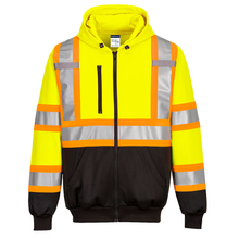 Load image into Gallery viewer, Portwest CA170 Safety Green High Visibility Jacket | Front View