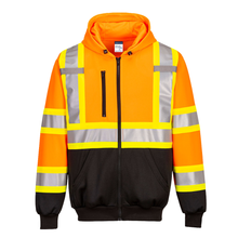 Load image into Gallery viewer, Portwest CA170 Safety Green High Visibility Jacket | Back View