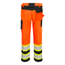 Load image into Gallery viewer, Portwest CA241 Safety Orange High Visibility Pants | Back View