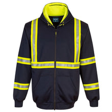 Load image into Gallery viewer, Portwest F130 Black High Visibility Jacket | Front View