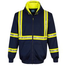 Load image into Gallery viewer, Portwest F130 Navy Blue High Visibility Jacket | Front View