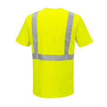 Load image into Gallery viewer, Portwest L041 Safety Green High Visibilty Shirt | Back View