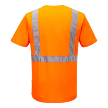 Load image into Gallery viewer, Portwest L041 Safety Orange High Visibilty Shirt | Back View