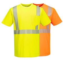 Load image into Gallery viewer, Portwest L044 Hi-Vis Short Sleeve Shirts | Main View