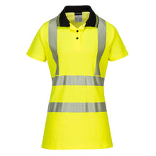 Load image into Gallery viewer, Portwest LW72 - Safety Green High Visibility Polo Shirt | Front View