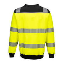 Load image into Gallery viewer, Portwest PW379 Safety Green High Visibility Jacket | Back View
