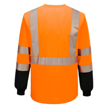 Load image into Gallery viewer, Portwest S197 Safety Orange Hi-Viz Long Sleeve Shirts | Back View
