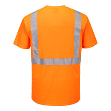 Load image into Gallery viewer, Portwest S198 Safety Orange Hi-Viz Short Sleeve Shirts | Back View