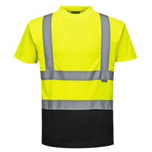 Load image into Gallery viewer, Portwest S378 Safety Green Hi-Viz Short Sleeve Shirt | Front View