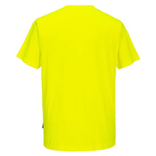 Load image into Gallery viewer, Portwest S577 – Safety Green Hi-Viz Short Sleeve Shirt | Back View
