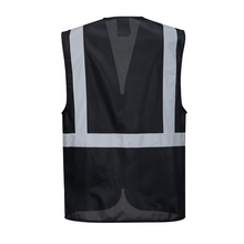 Load image into Gallery viewer, Portwest UF476 - Black Safety Vest | Back View