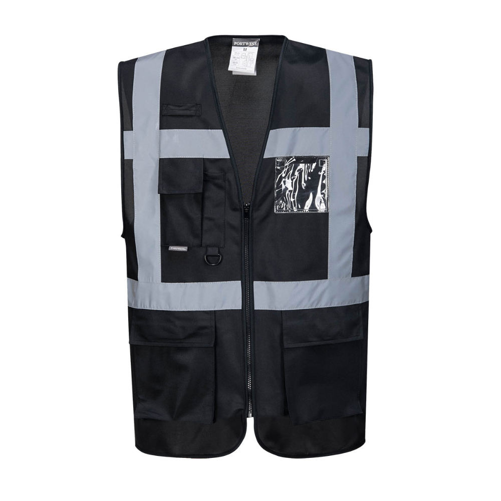 Portwest UF476 Black Iona Executive Vest | Hi-Viz.com