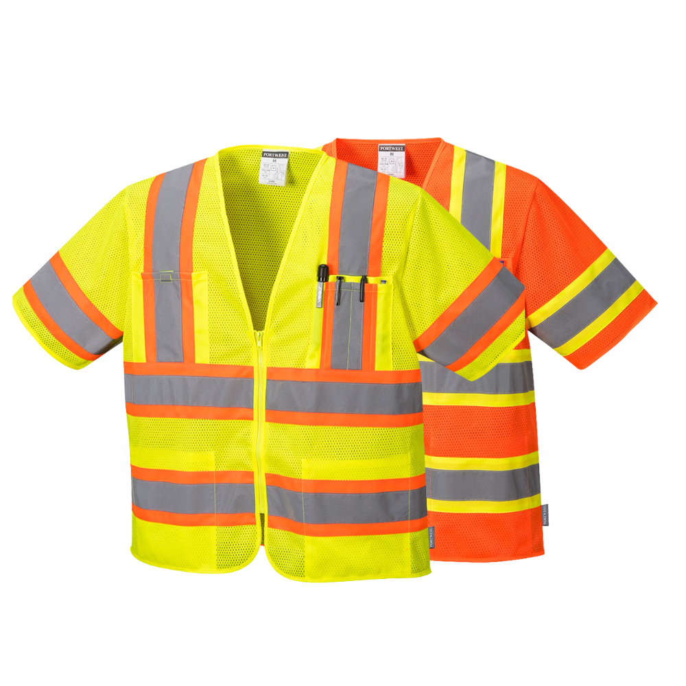 Portwest US383 Augusta Sleeved Hi-Vis Vest | Hi-Viz.com Portwest US383 Augusta Sleeved Hi-Vis Vest | Hi-Viz.com