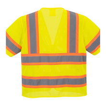 Load image into Gallery viewer, Portwest US383YER - Safety Green ANSI Class 3 Safety Vest | Back View