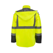 Load image into Gallery viewer, Radians SJ411QB-3ZGS - Safety Green Hi-Viz Parka | Back View