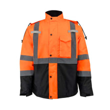 Load image into Gallery viewer, Radians SJ411QB-3ZOS - Safety Orange Hi-Viz Parka | Front View