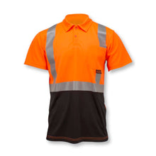 Load image into Gallery viewer, Radians ST12B-2POS - Safety Orange Hi-Viz Polo Shirt | Front View