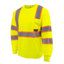 Load image into Gallery viewer, Radians ST41 - Safety Green Hi-Viz Long Sleeve Shirt | Front Left View