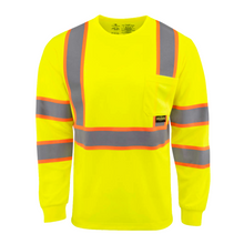 Load image into Gallery viewer, Radians ST41 - Safety Green Hi-Viz Long Sleeve Shirt | Front View