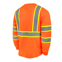 Load image into Gallery viewer, Radians ST41 - Safety Orange Hi-Viz Long Sleeve Shirt | Back Right View