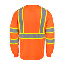 Load image into Gallery viewer, Radians ST41 - Safety Orange Hi-Viz Long Sleeve Shirt | Back View