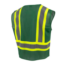 Load image into Gallery viewer, Radians SV22- 1ZHGM – Hunter  Green Safety Vest | Back Right View