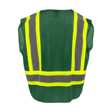 Load image into Gallery viewer, Radians SV22- 1ZHGM – Hunter  Green Safety Vest | Back View