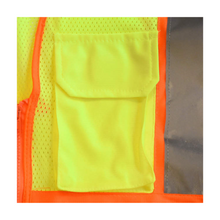 Load image into Gallery viewer, Radians SV2725-3ZGM - Safety Green Flame Resistant Safety Vest | Chest Pocket View