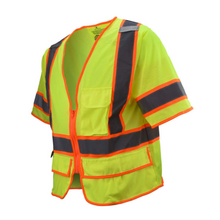 Load image into Gallery viewer, Radians SV2725-3ZGM - Safety Green Flame Resistant Safety Vest | Front Left View