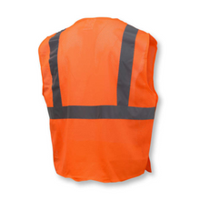 Load image into Gallery viewer, Radians SV4OM - Safety Green Breakaway Safety Vest | Back Right