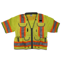 Load image into Gallery viewer, Radians SV55-3ZGD - Safety Green Surveyor Safety Vest | Front Flat View