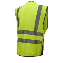 Load image into Gallery viewer, RAD SV59B-2 – Safety Green Surveyor Safety Vest | Back Right View