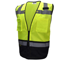 Load image into Gallery viewer, RAD SV59B-2 – Safety Green Surveyor Safety Vest | Front Left View