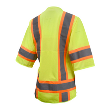 Load image into Gallery viewer, Radians SV63W - Safety Green Women's Safety Vest | Back Right View