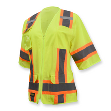 Load image into Gallery viewer, Radians SV63W - Safety Green Women's Safety Vest | Front Left View