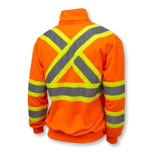 Load image into Gallery viewer, Radians SW01X-2POS - Safety Orange ANSI Class 3 Sweatshirt | Detached Hood Back Right View