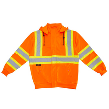 Load image into Gallery viewer, Radians SW01X-2PGS - Safety Green ANSI Class 3 Sweatshirt | Front Flat View