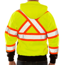 Load image into Gallery viewer, Tingley S78122C - Safety Green High Visibility Jacket | Back View