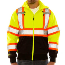 Load image into Gallery viewer, Tingley S78122C - Safety Green High Visibility Jacket | Front View Worn