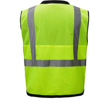 Load image into Gallery viewer, GSS 1201 – Safety Green Surveyor Safety Vest | Back View