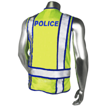 Load image into Gallery viewer, Radians LHV-207-3G-POL - Blue Trim Police Safety Vest | Back Right View