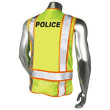 Load image into Gallery viewer, Radians LHV-207-3G-OG-POL - Orange Trim Police Safety Vest | Back Right View