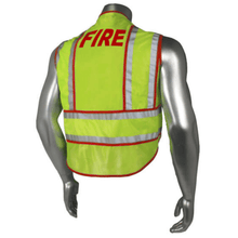 Load image into Gallery viewer, Radians LHV-207-SPT-FIR - Red Trim Fire Safety Vest | Back View