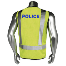 Load image into Gallery viewer, Radians LHV-5-PC-ZR-POL - Black Trim Police Safety Vest | Back View