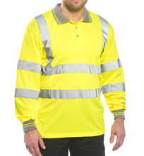 Load image into Gallery viewer, Portwest S277YER - Safety Green Hi-Viz Polo Shirt | Front Right View