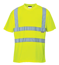 Load image into Gallery viewer, Portwest S478YER - Safety Green Hi-Viz Short Sleeve Shirts | Front View