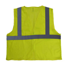 Load image into Gallery viewer, Radians SVE1-2ZGM - Safety Green ANSI Class 2 Safety Vest | Back Flat View