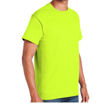 Load image into Gallery viewer, Gildan 5000 – Safety Green Hi-Viz Short Sleeve Shirt | Front Right View