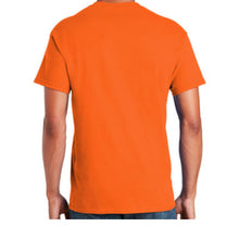 Load image into Gallery viewer, Gildan 5000 – Safety Orange Hi-Viz Short Sleeve Shirt | Back View