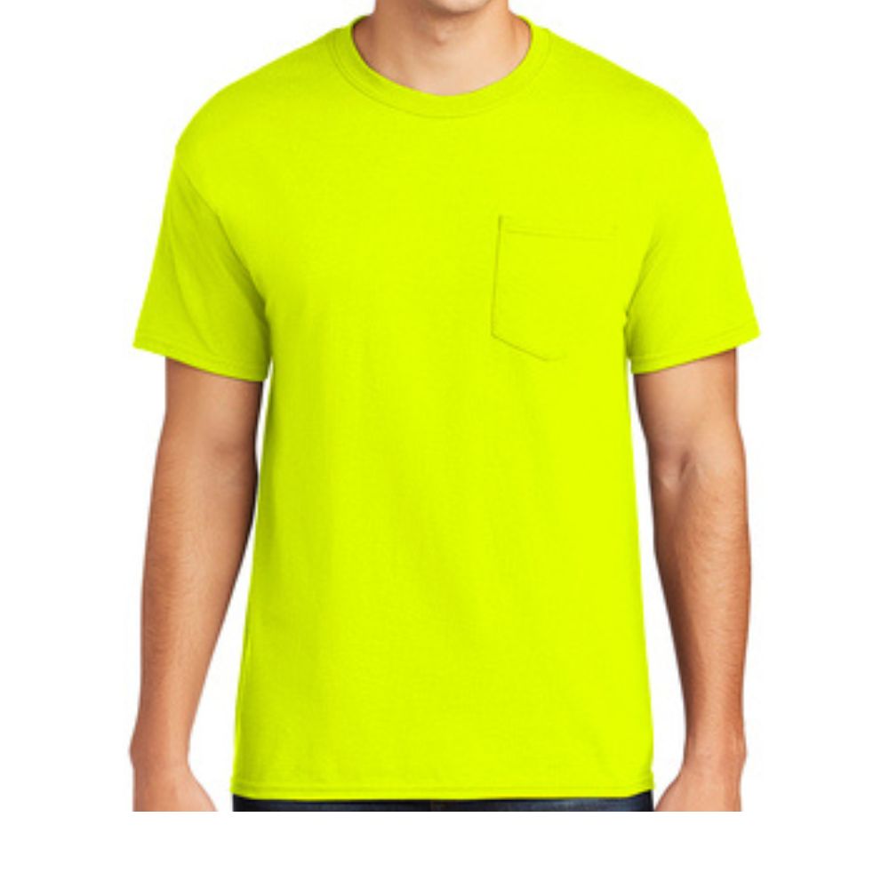 Gildan, Short Sleeve Hi Vis Pocket T-Shirt [5300] Hi-Viz.com